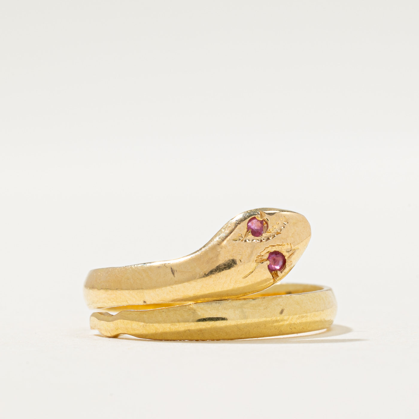 Italian Ruby Snake Ring | 0.02ctw | SZ 7