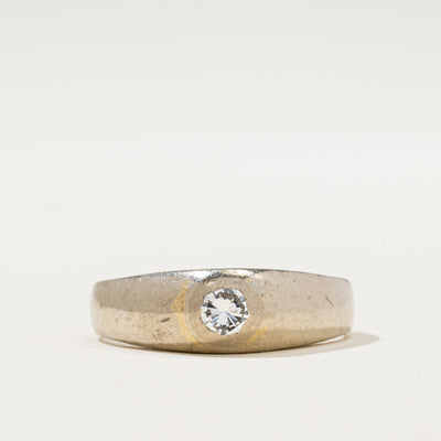Dutch Hallmarked Flush Set Diamond Ring | 0.10ct | SZ 7