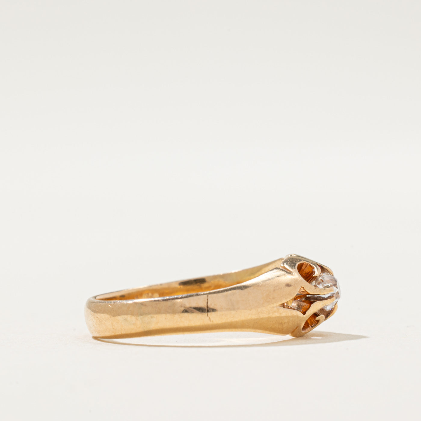 Solitaire Diamond Openwork Ring | 0.13ct | SZ 4.75
