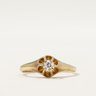 Belcher Set Diamond Ring | 0.13ct | SZ 4.25