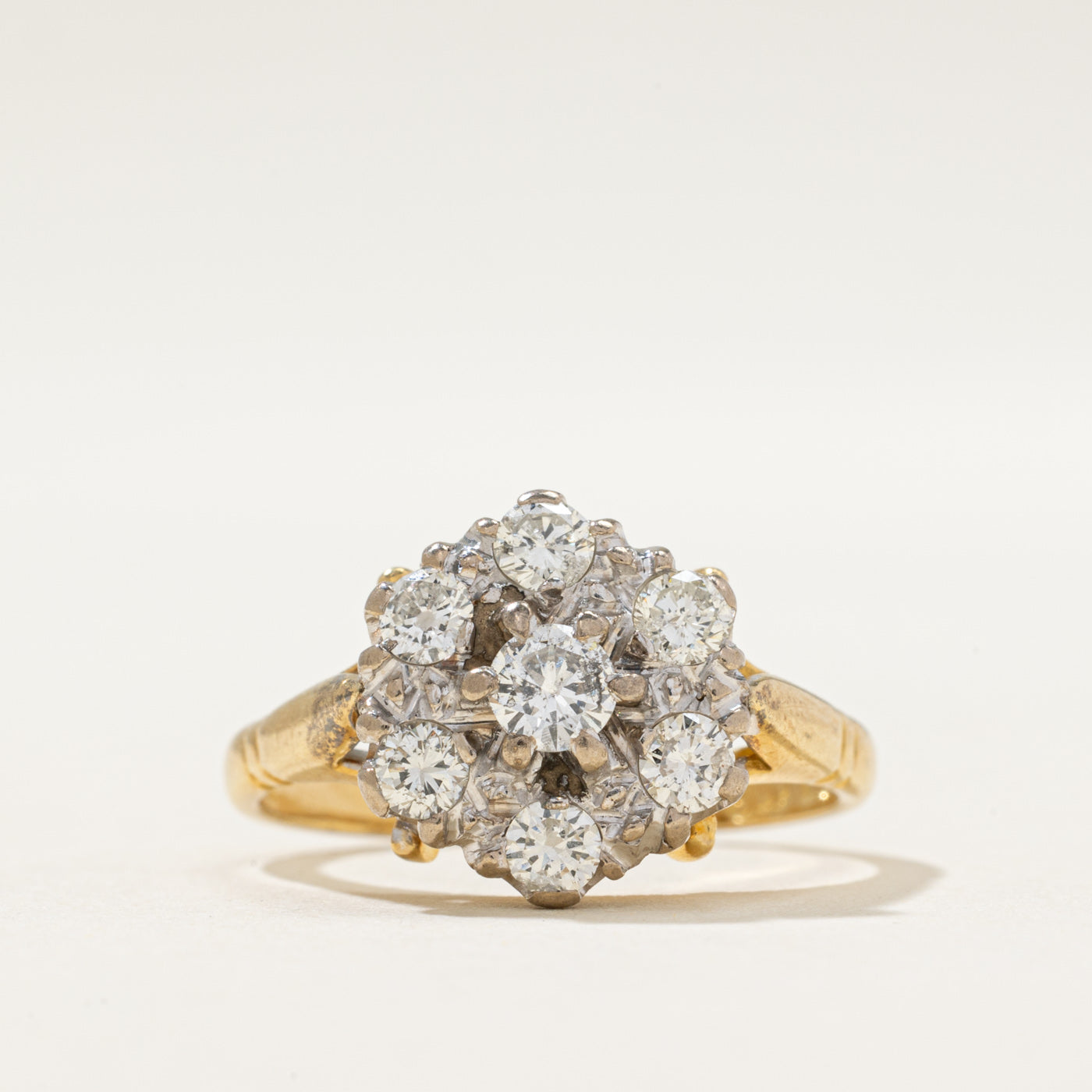 1970 London Diamond Cluster Ring | 0.70ctw | SZ 6.75