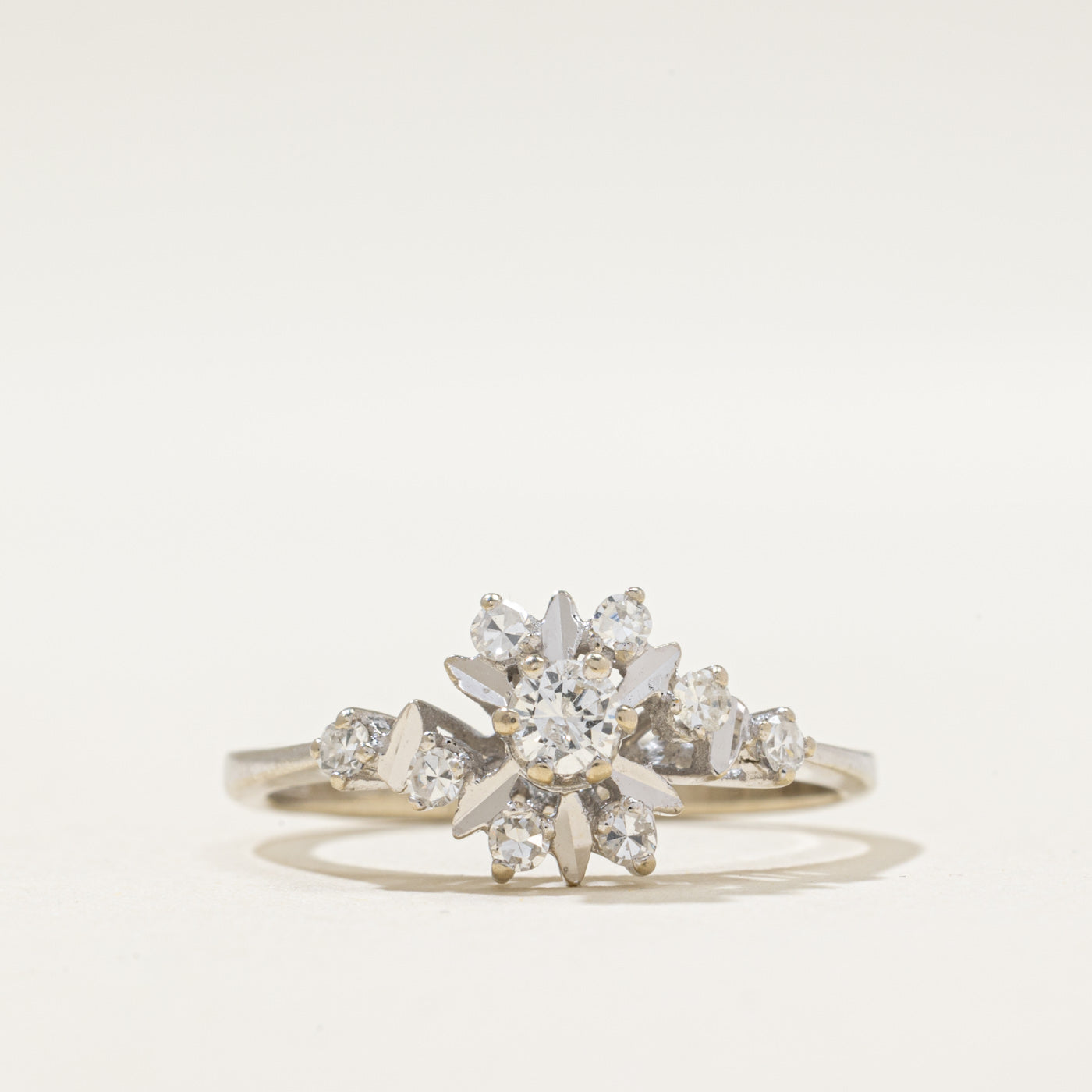 Diamond Floral Cluster Ring | 0.28ctw | SZ 6.5