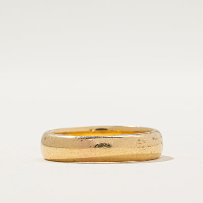 Canadian Pseudo Hallmarked 18k Yellow Gold Plain Band | SZ 6.25