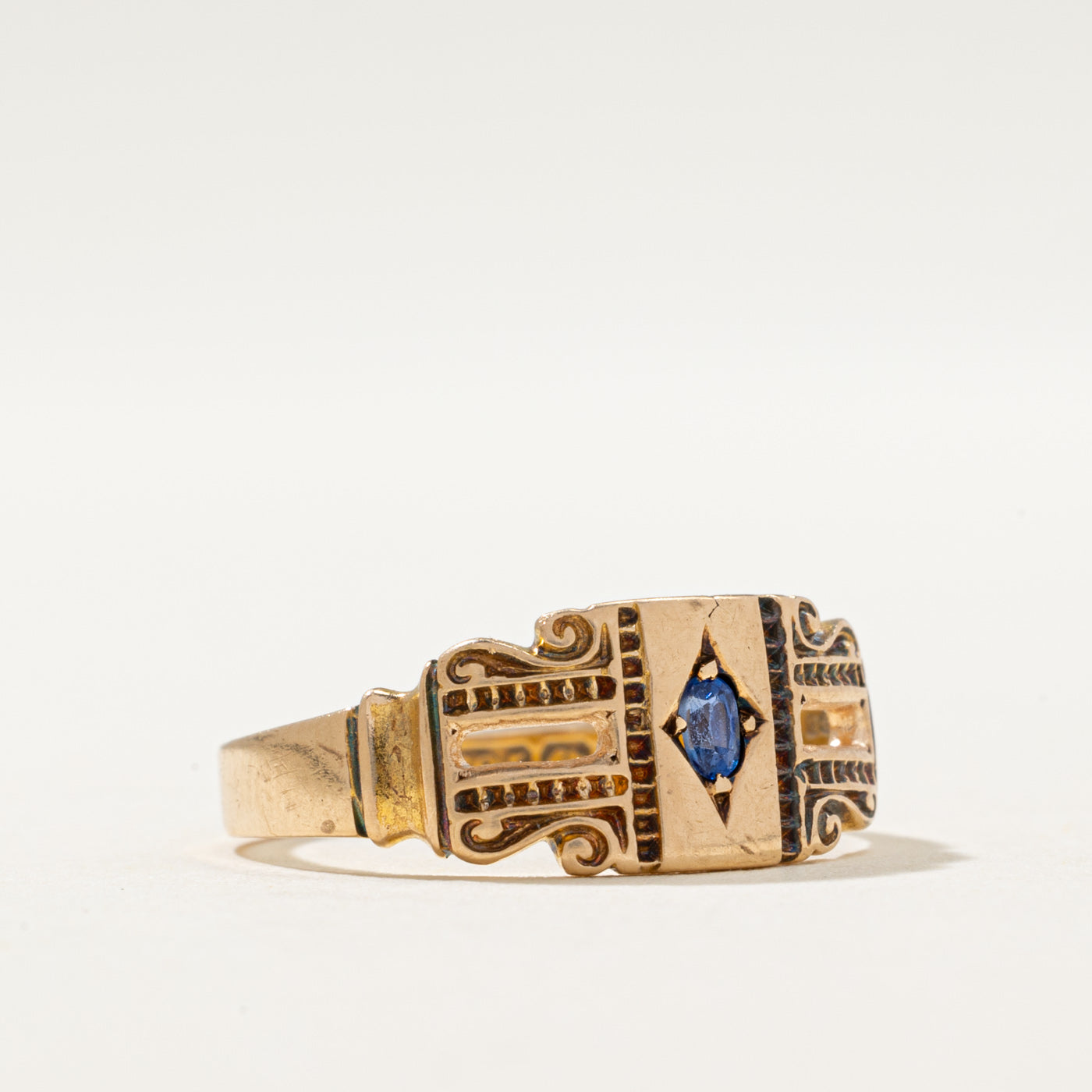 1905 Birmingham Sapphire Antique Ring | 0.05ct | SZ 6.25