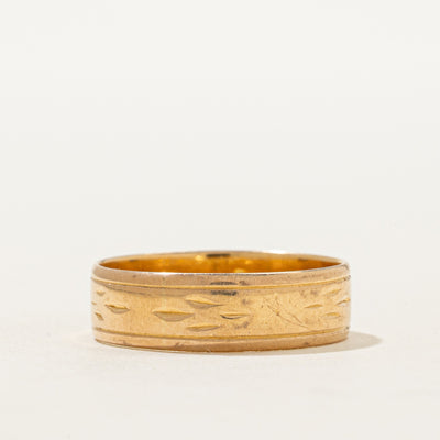 Vintage Italian 18k Yellow Gold Band | 5.55mm | SZ 7.25