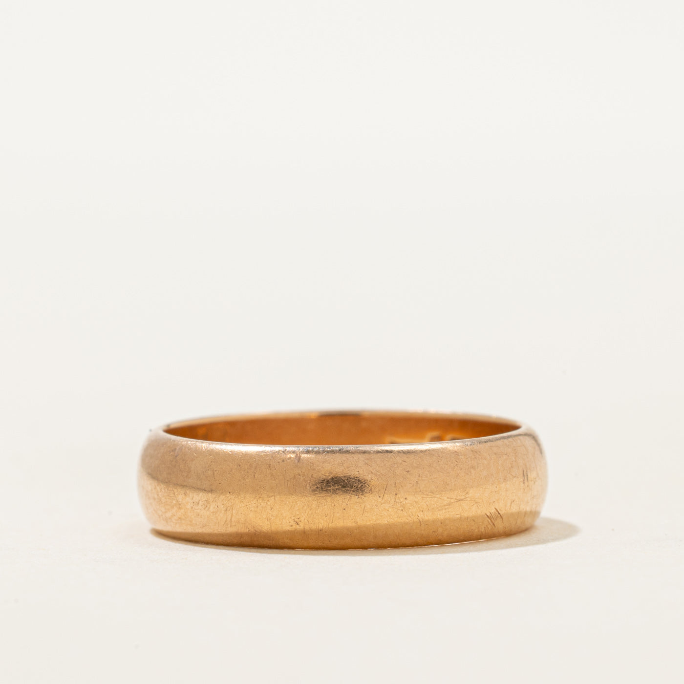 1962 Soviet Hallmarked 14k Rose Gold Band | 5.03mm | SZ 7.25