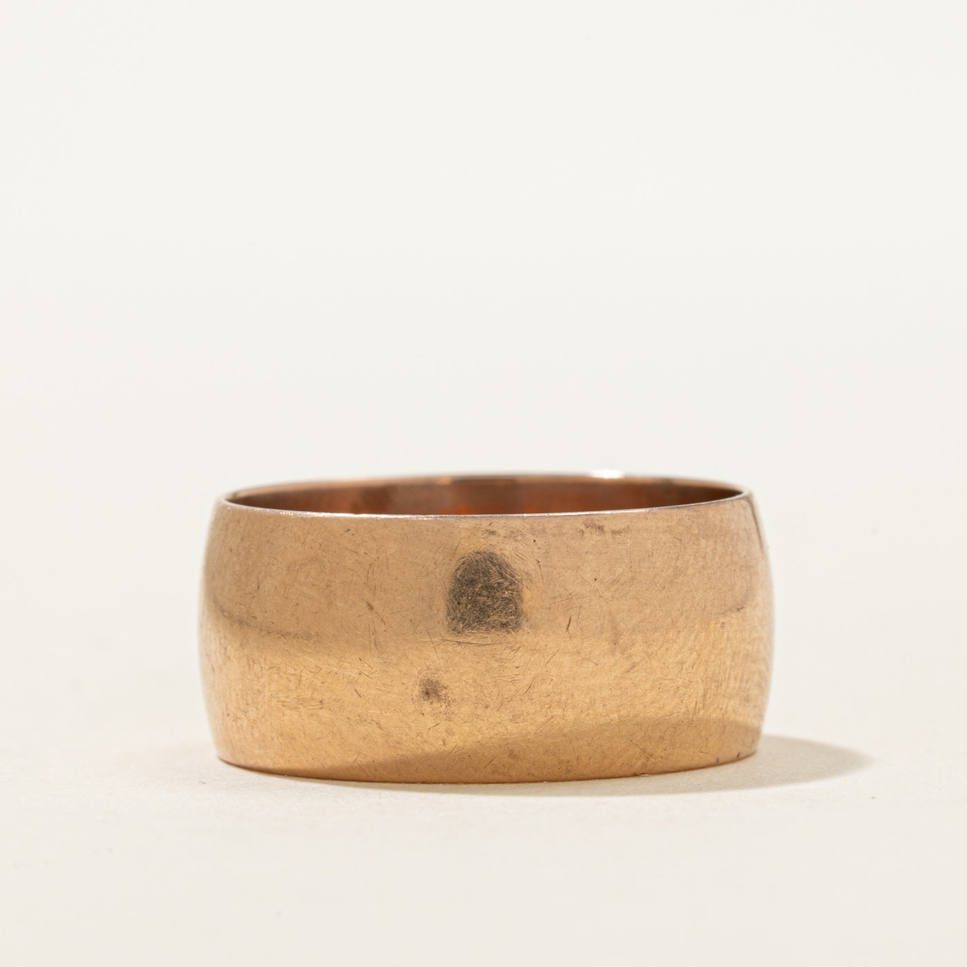 1974 Soviet Hallmarked 14k Rose Gold Cigar Band | 9.60mm | SZ 9.25
