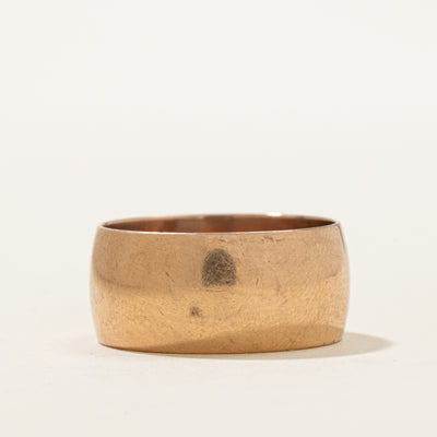 1974 Soviet Hallmarked 14k Rose Gold Cigar Band | 9.60mm | SZ 9.25