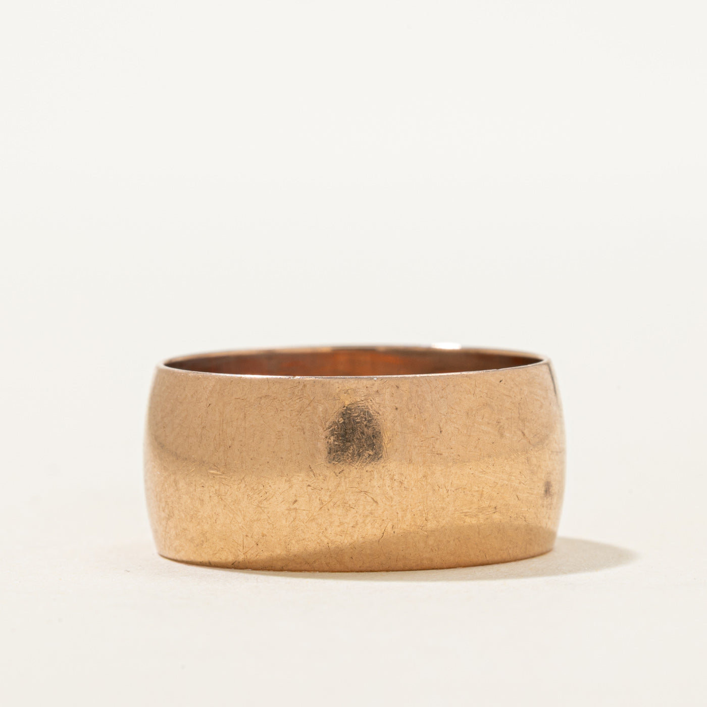 1974 Soviet Hallmarked 14k Rose Gold Cigar Band | 9.60mm | SZ 9.25