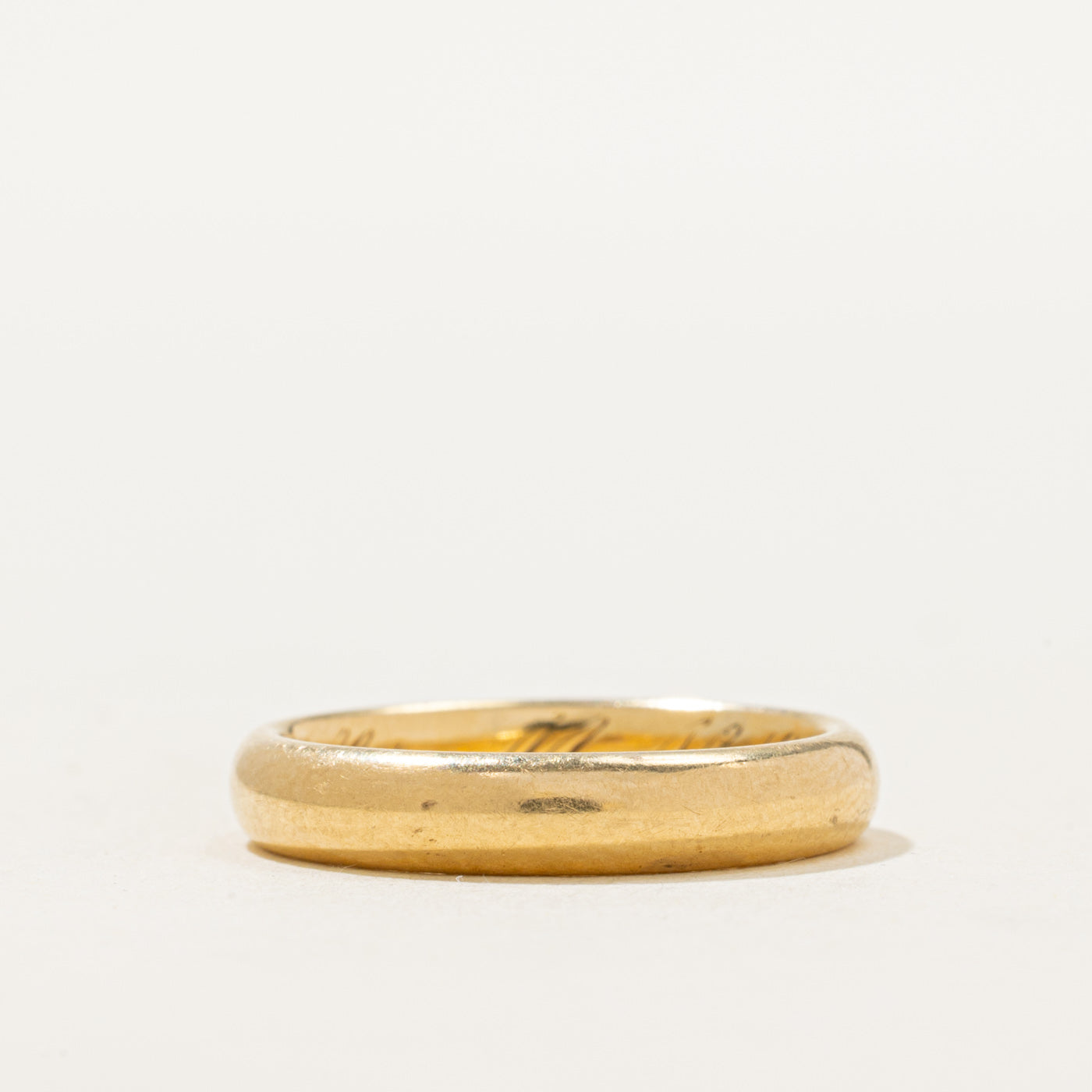 Canadian Pseudo Hallmarked 18k Yellow Gold Band | 3.42mm | SZ 5