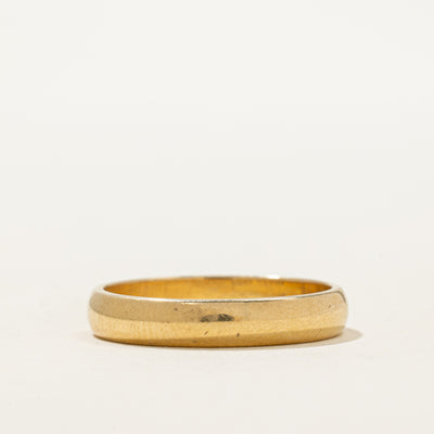 Canadian Pseudo Hallmarked 18k Yellow Gold Band | 3.89mm | SZ 9