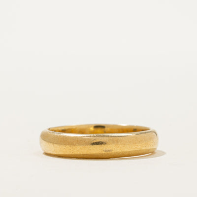 Canadian Pseudo Hallmarked 18k Yellow Gold Band | 4.52mm | SZ 9.25