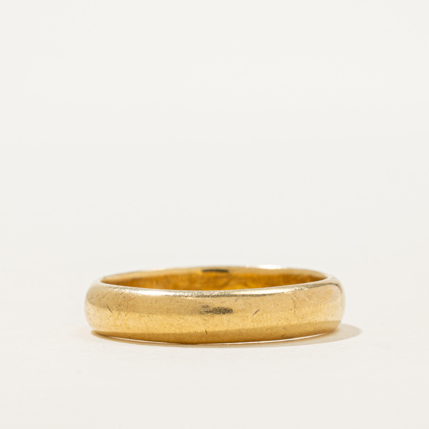 Canadian Pseudo Hallmarked 18k Yellow Gold Band | 4.52mm | SZ 9.25