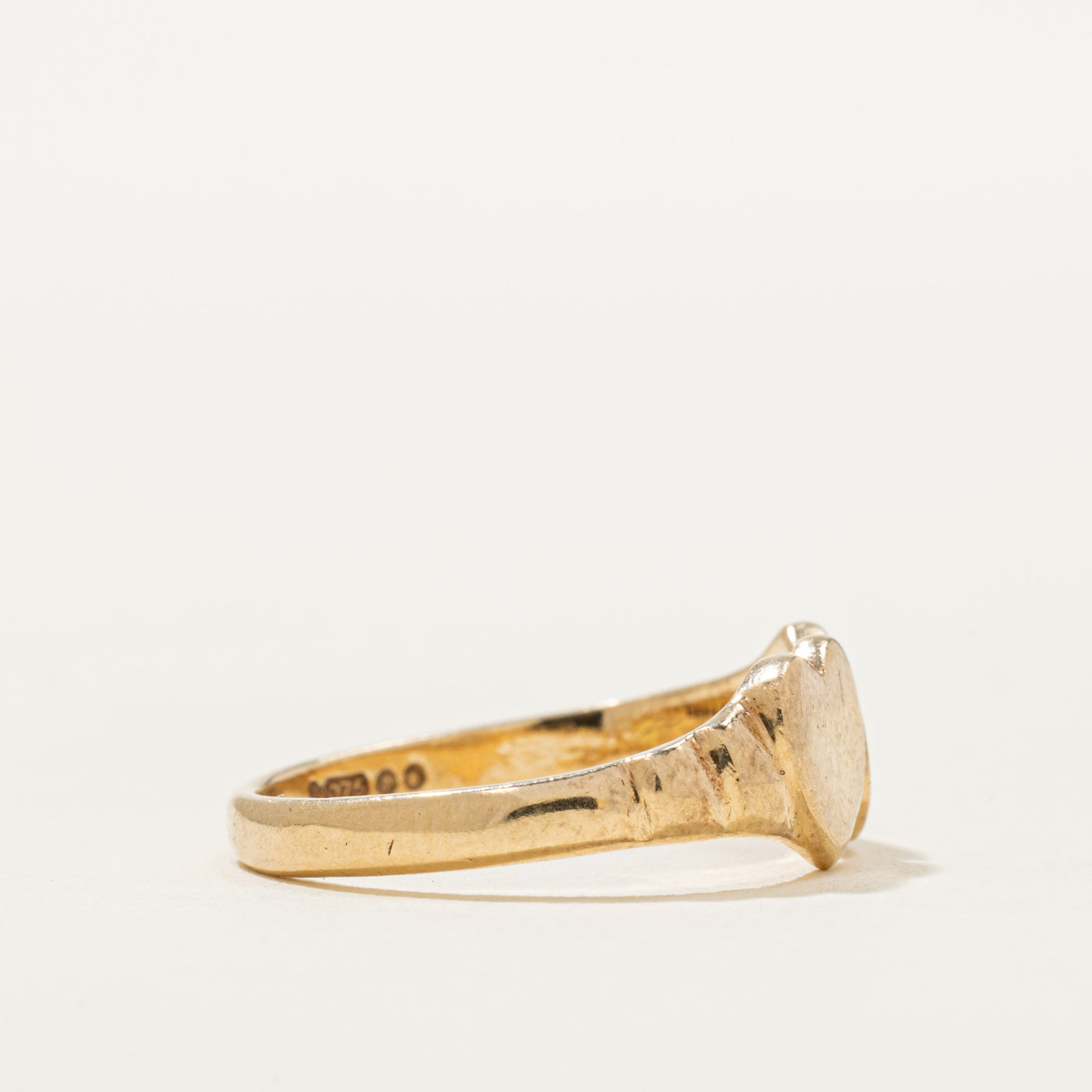 1973 London 9k Yellow Gold Two Hearts Ring | SZ 5.75