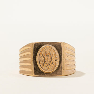 Vintage Hungarian 14k Signet Ring | SZ 10.25
