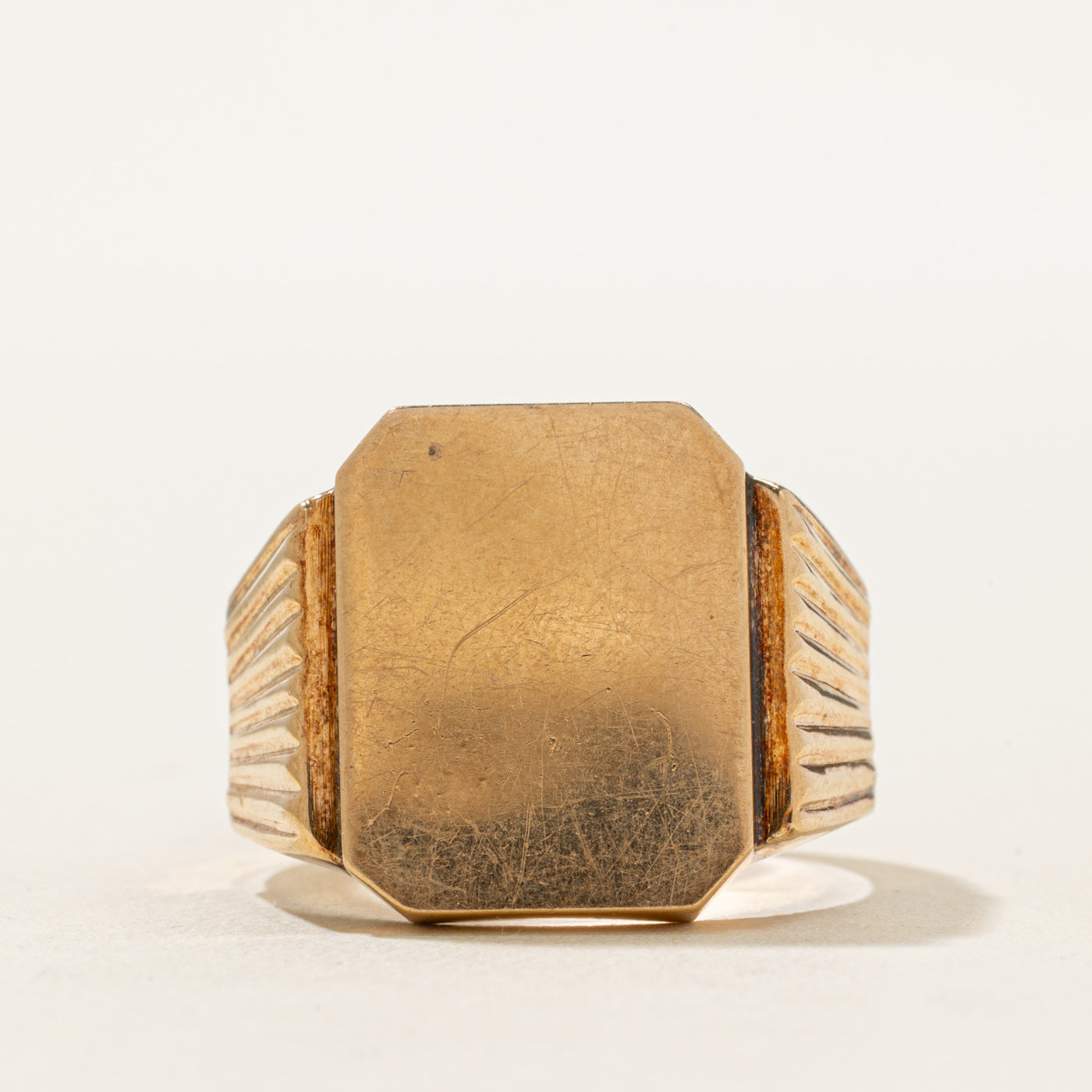 14k Yellow Gold Signet Ring | SZ 11