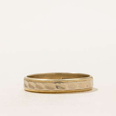 14k Two-Toned Textured Band | 4.80mm | SZ 12.75