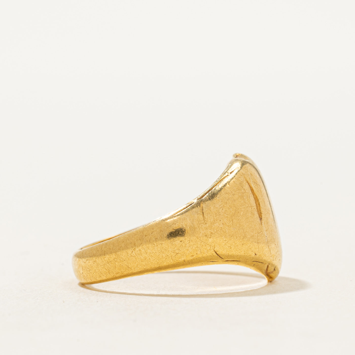 Early Victorian Era 22k Yellow Gold Signet Ring | SZ 6.75