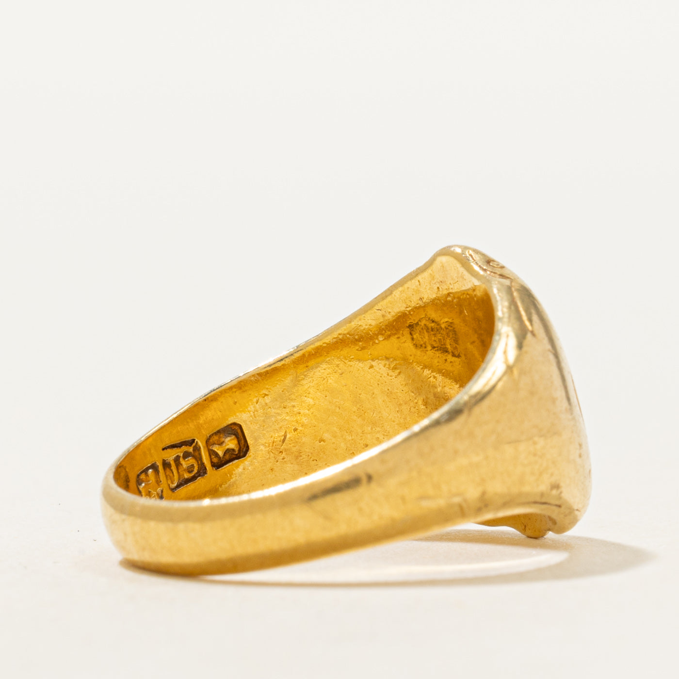 Early Victorian Era 22k Yellow Gold Signet Ring | SZ 6.75