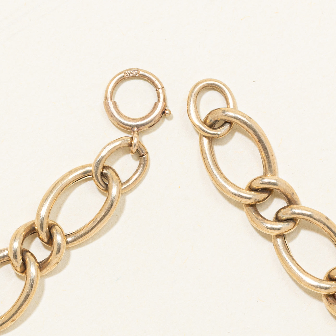 Bracelet chaîne gourmette en or jaune 9 carats Birmingham 1976 | 9,70 mm | 7,5" |