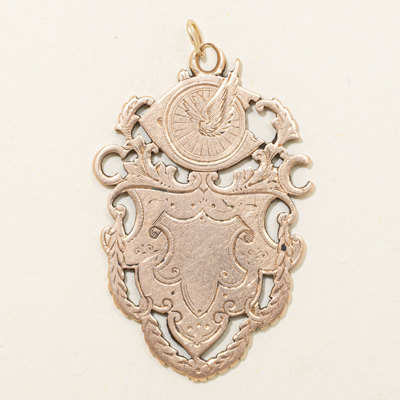 1903 Birmingham 9K Ornate Engraved Initials Locket