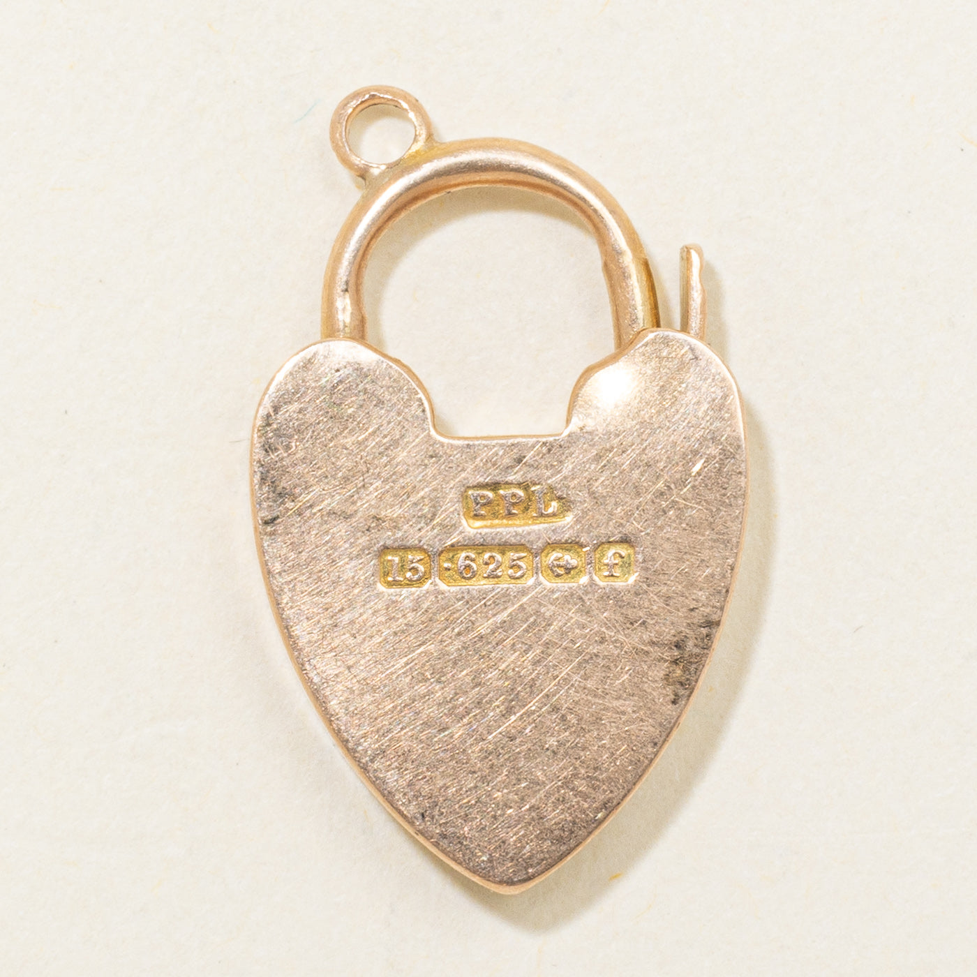 1905 Birmingham 15K Heart Padlock Charm