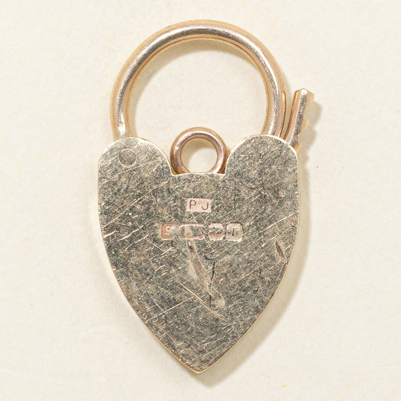 1968 Birmingham 9K Heart Padlock Charm