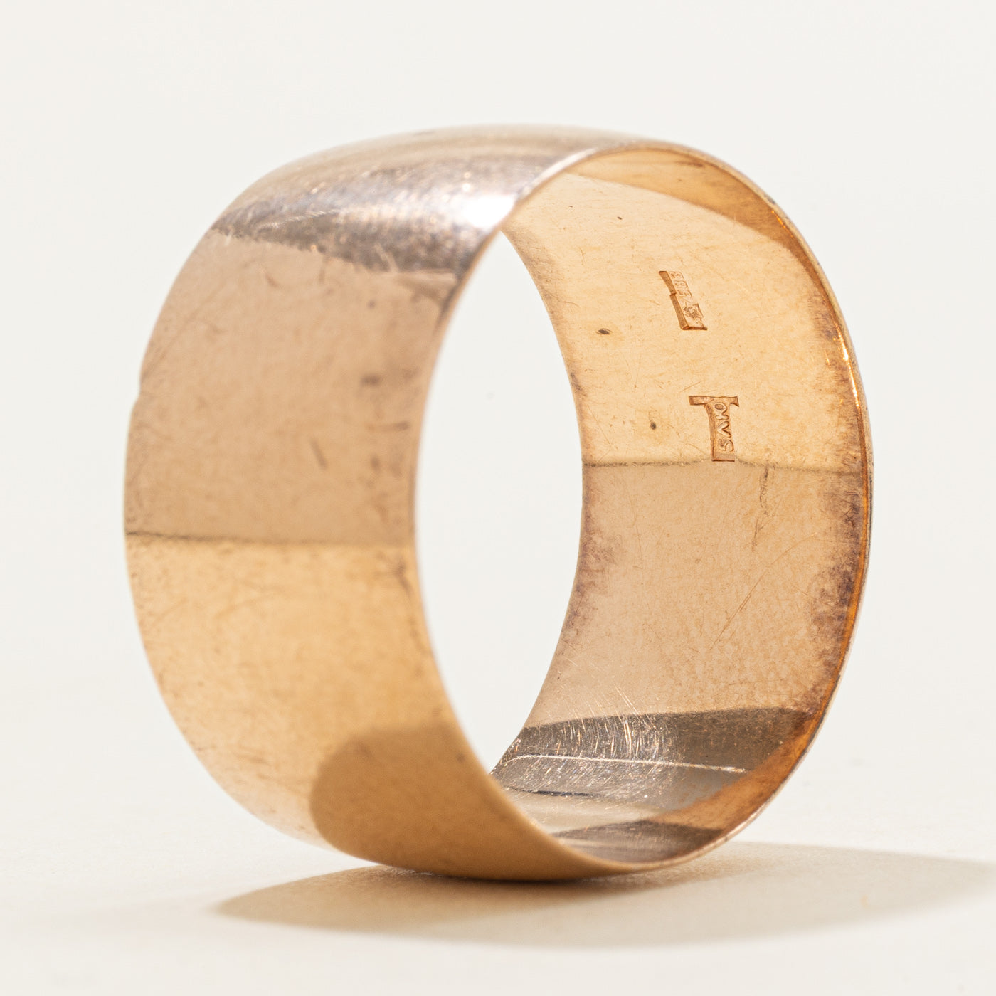 1975 Soviet Hallmarked 14K Rose Gold Cigar Band | 11.64mm | SZ 11.25 |