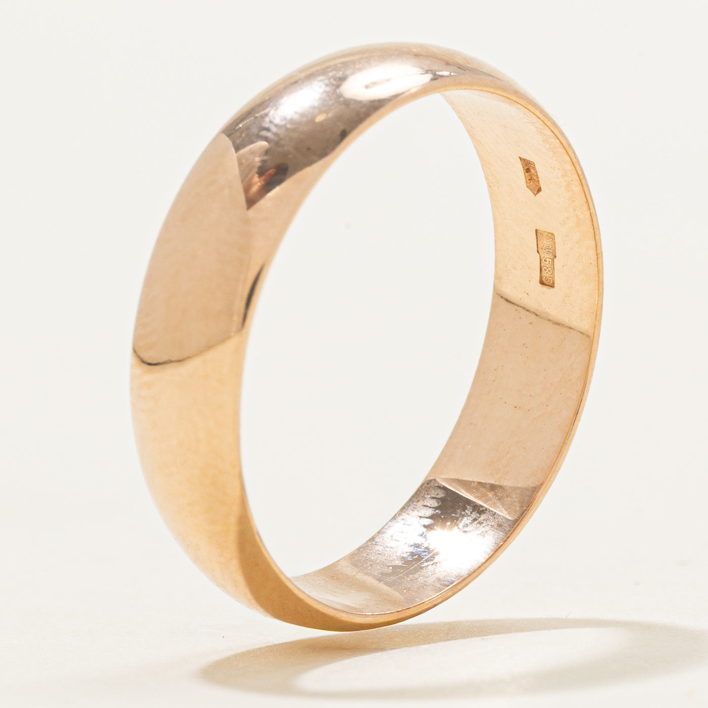 Alliance ukrainienne en or rose 14 carats | 4,95 mm | Taille 8 |