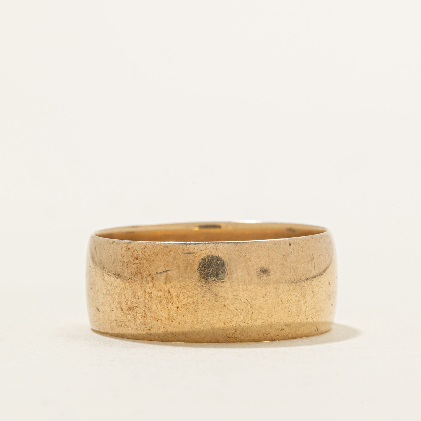 1972 London 9K Yellow Gold Cigar Band | 8.95mm | SZ 11.5 |