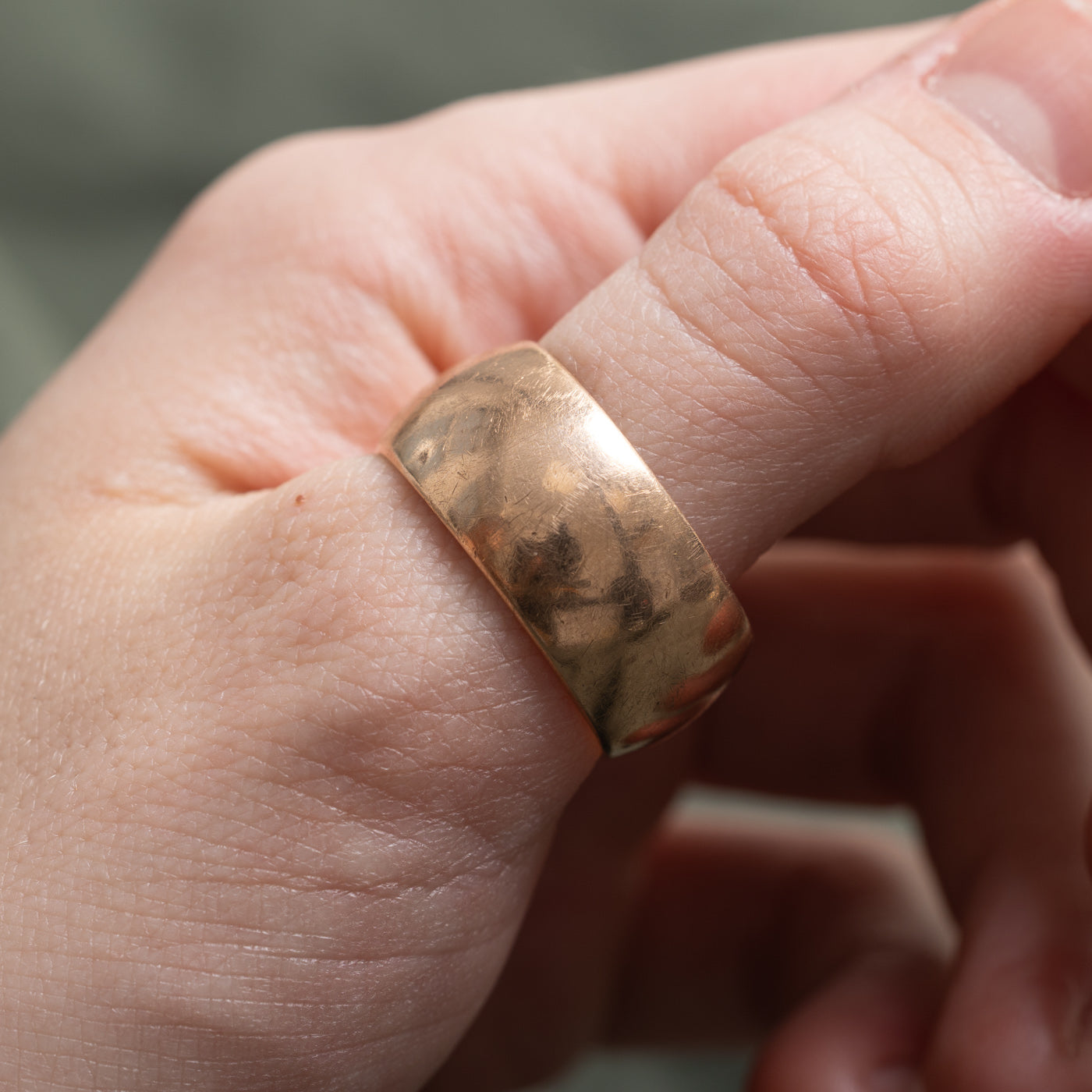 1972 Ukrainian 14K Rose Gold Cigar Band | 10.95mm | SZ 11.5 |