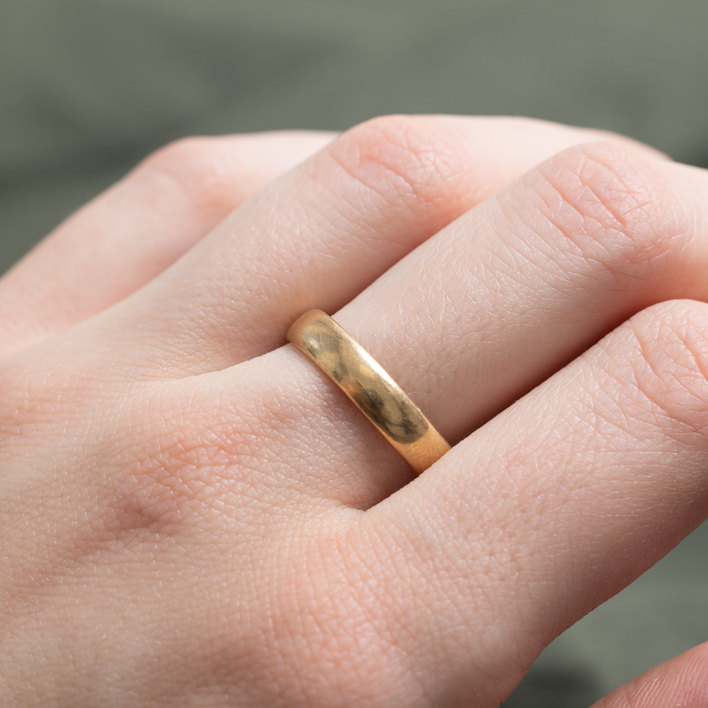 Alliance simple en or jaune 18 carats | 4,21 mm | Taille 8,5 |