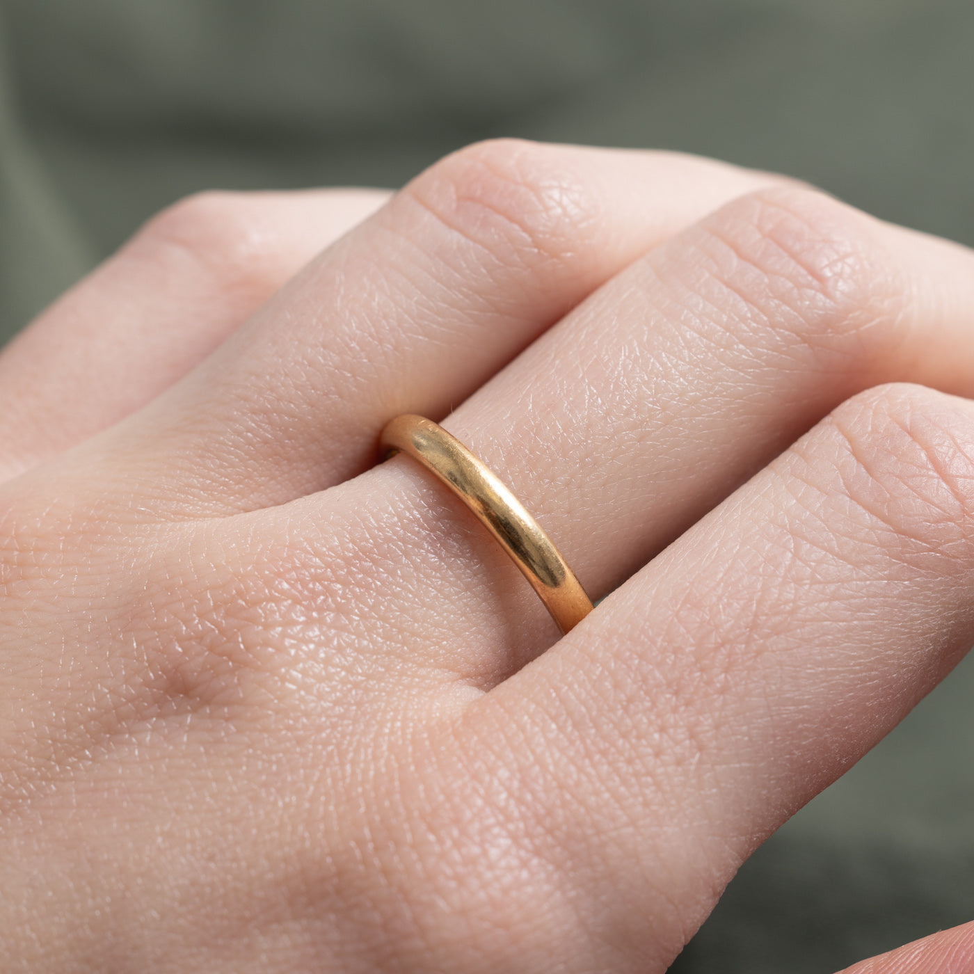 Vintage Belgian 14K Yellow Gold Plain Band | 2.90mm | SZ 8.5 |