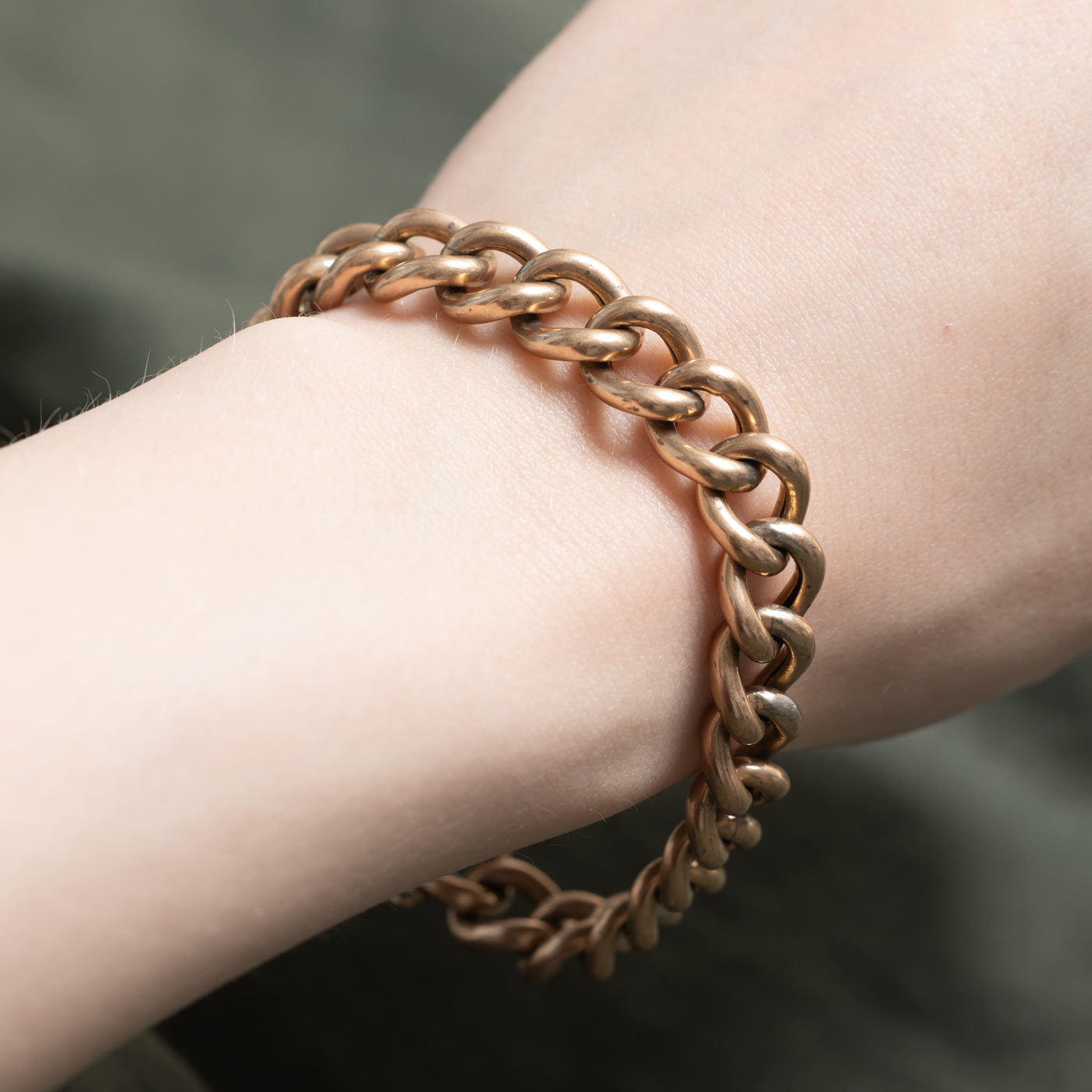 1907 Birmingham 9K Rose Gold Heart Padlock Chain Bracelet | 10.47mm | 8" |