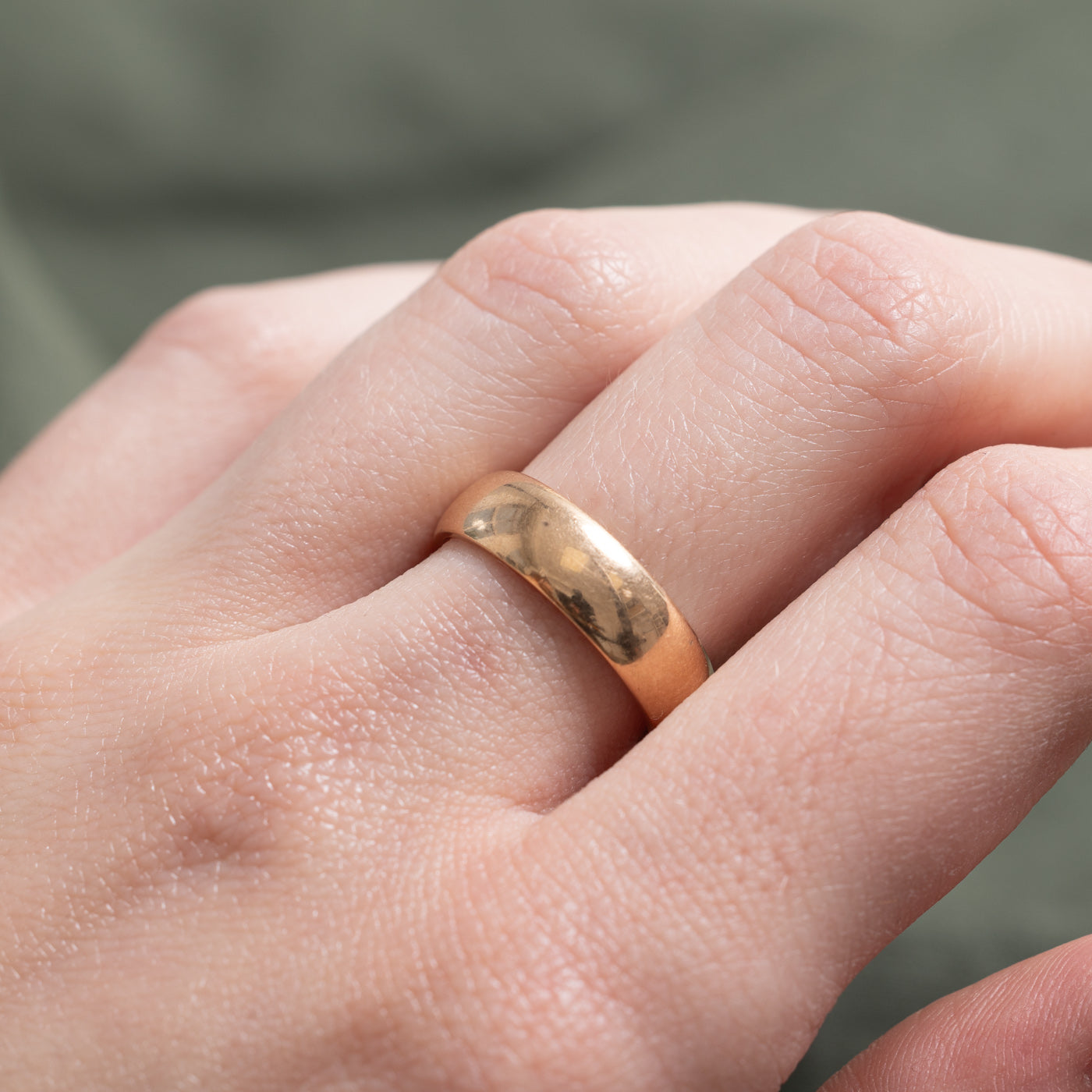 Bague vintage canadienne en or rose 14 carats (poinçon pseudo) | 5,46 mm | Taille 7 |