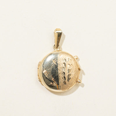14k Yellow Gold Locket Pendant