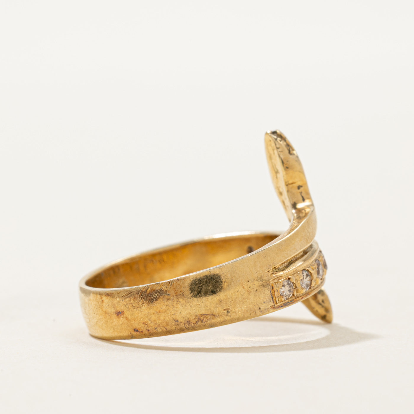 Diamond Coiled Snake Ring | 0.08ctw | SZ 8.5