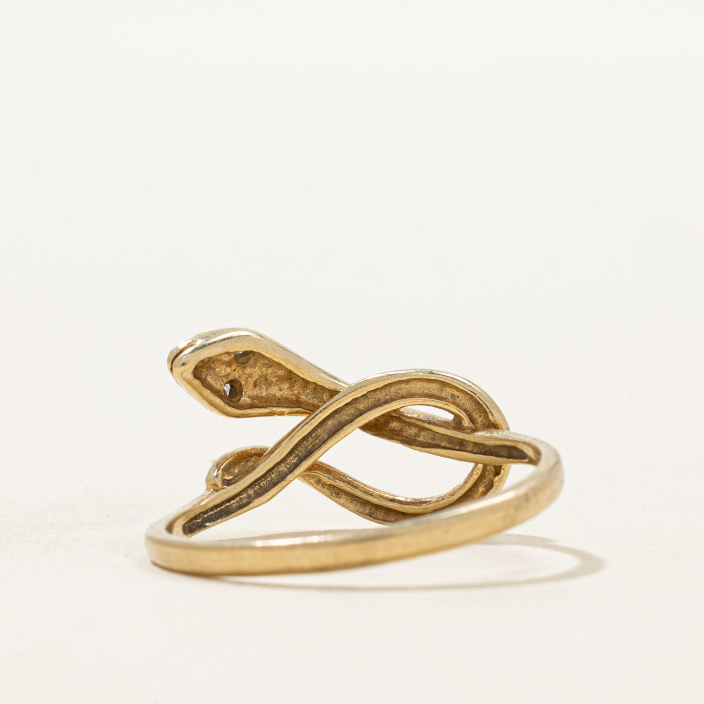 Two Stone Diamond Snake Ring | 0.06ctw | SZ 7.25