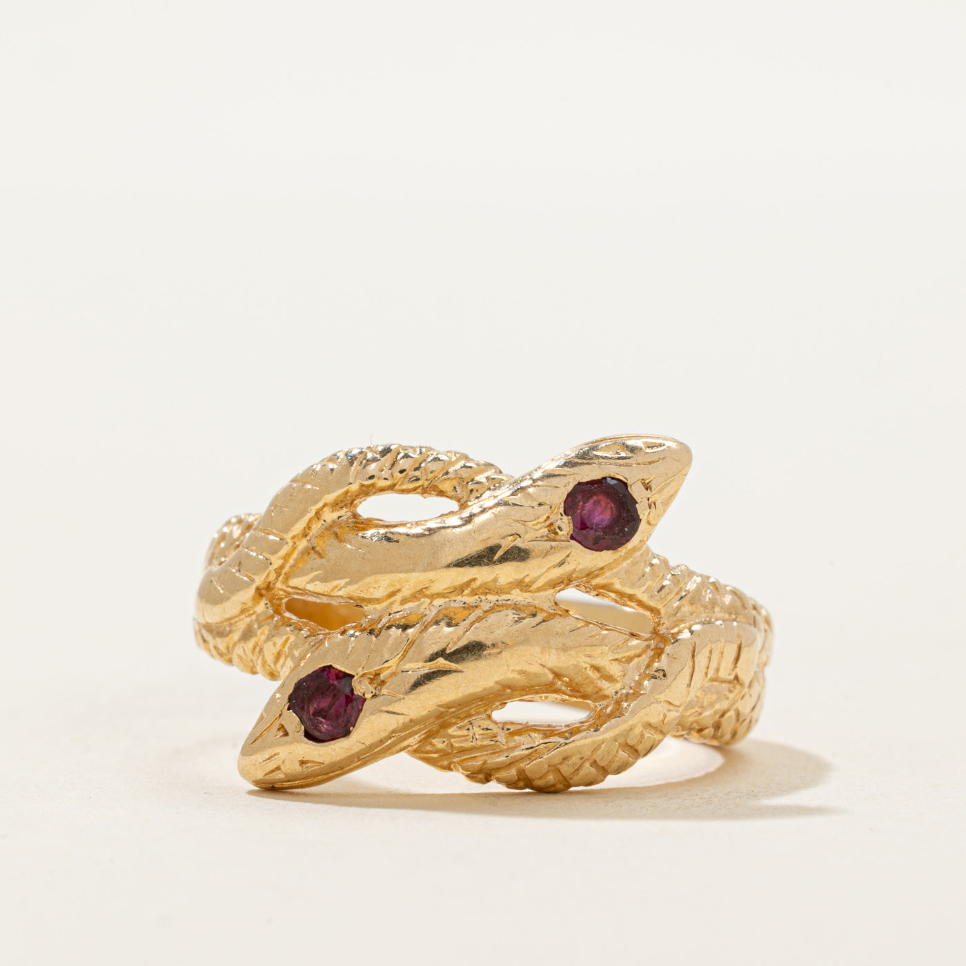Ruby Double Snake Ring | 0.18ctw | SZ 8.25