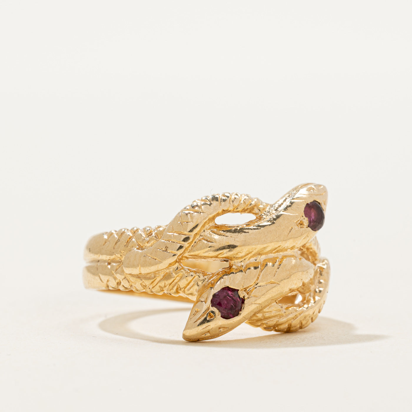 Ruby Double Snake Ring | 0.18ctw | SZ 8.25
