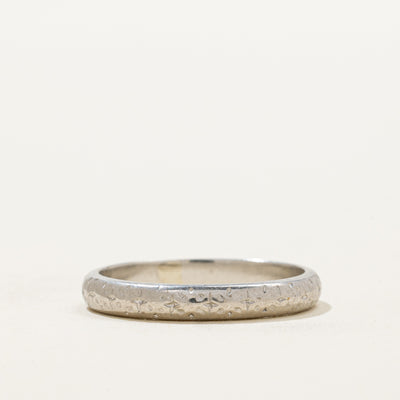 Platinum Pattern Engraved Band | SZ 6