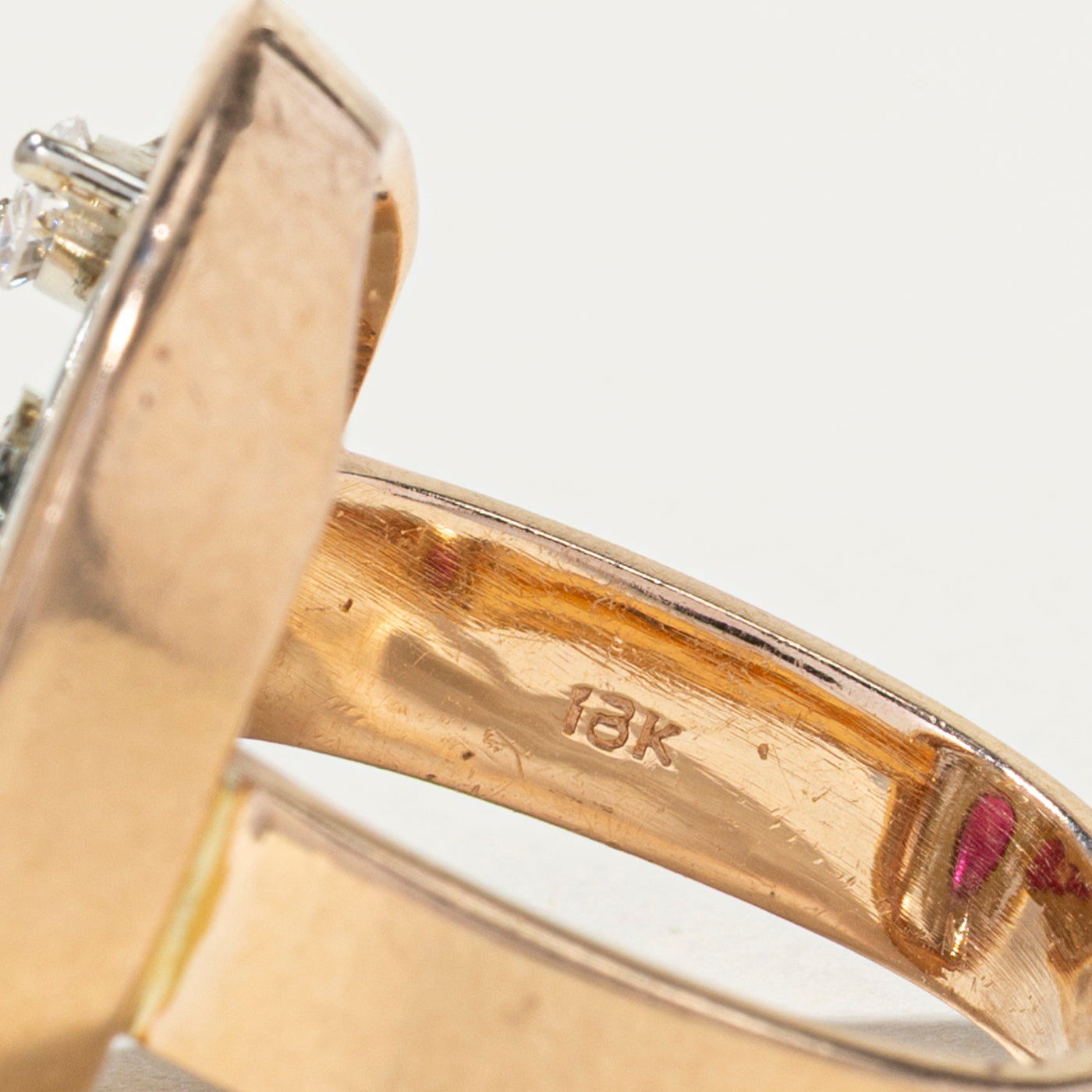 18k Glass Filled Ruby & Diamond Cocktail Ring | 1.42ct, 0.79ctw | SZ 7.75