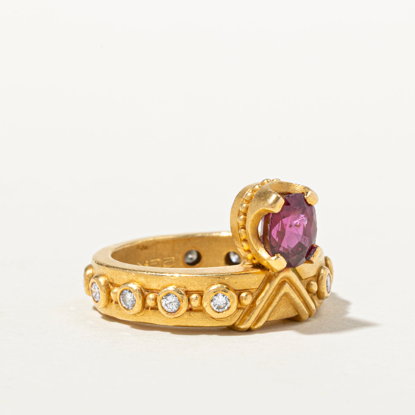 22k Ruby & Diamond Cocktail Ring | 1.01ct, 0.24ctw | SZ 5