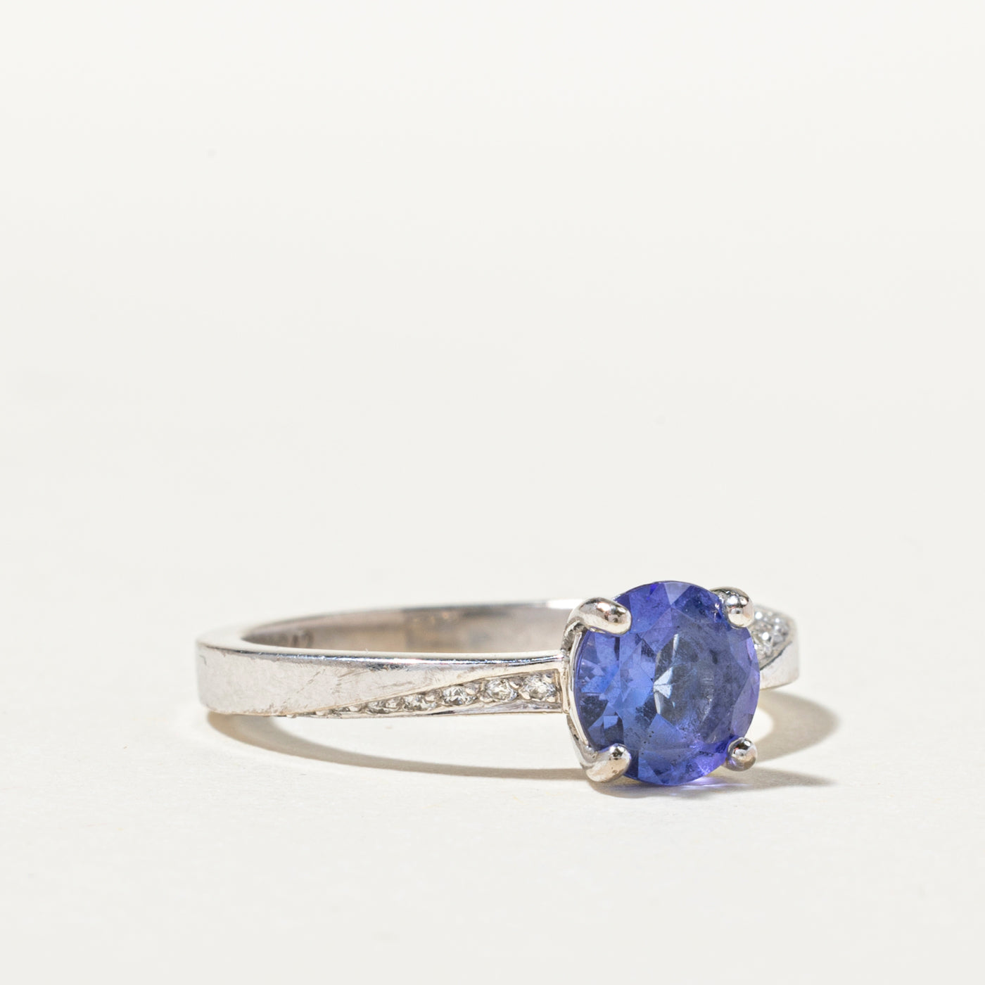 'Jaubalet Paris' Tanzanite & Diamond Ring | 0.60ct , 0.10ctw | SZ 6