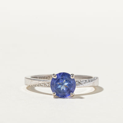 'Jaubalet Paris' Tanzanite & Diamond Ring | 0.60ct , 0.10ctw | SZ 6
