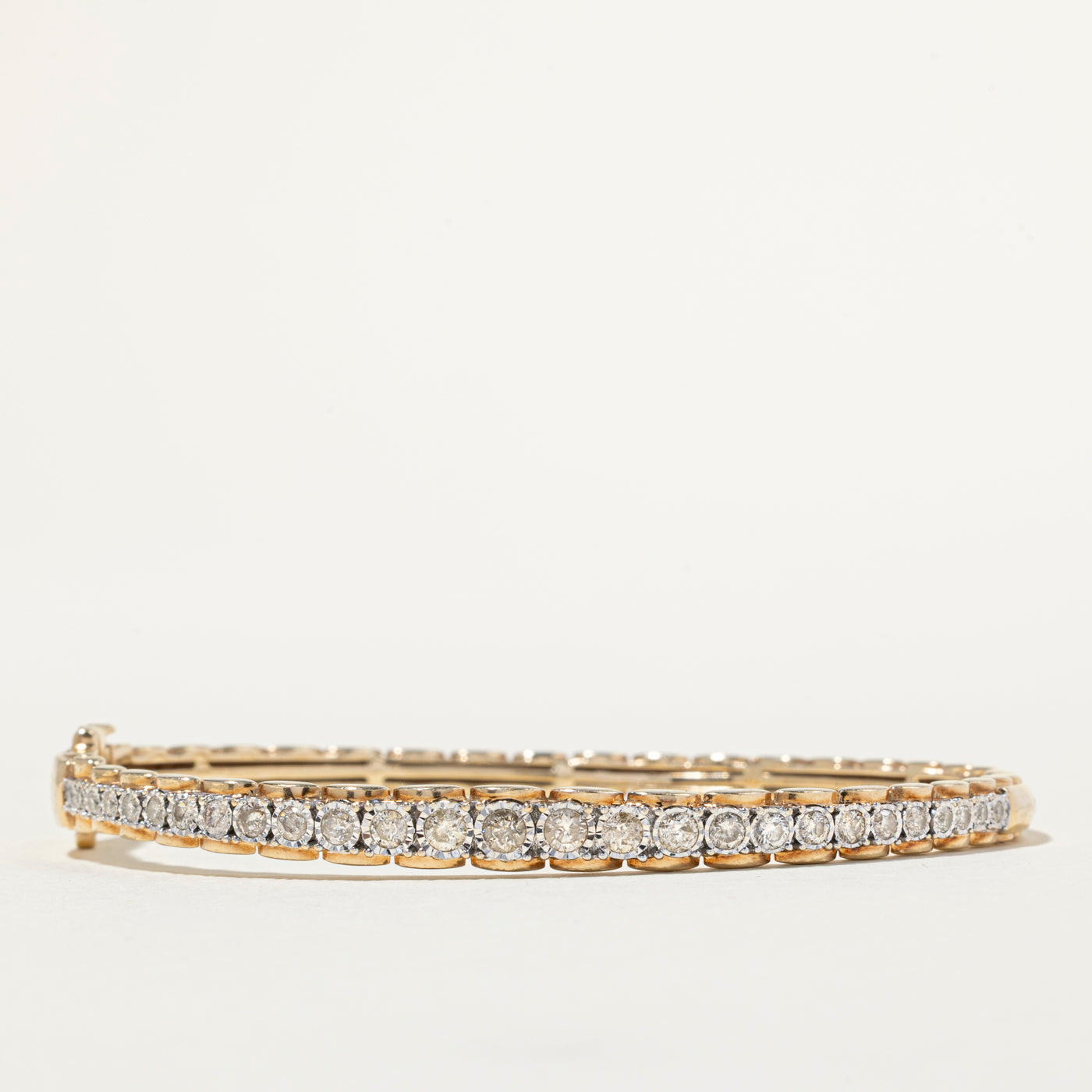 Semi Eternity Diamond Bangle | 1.08ctw | 6.5"
