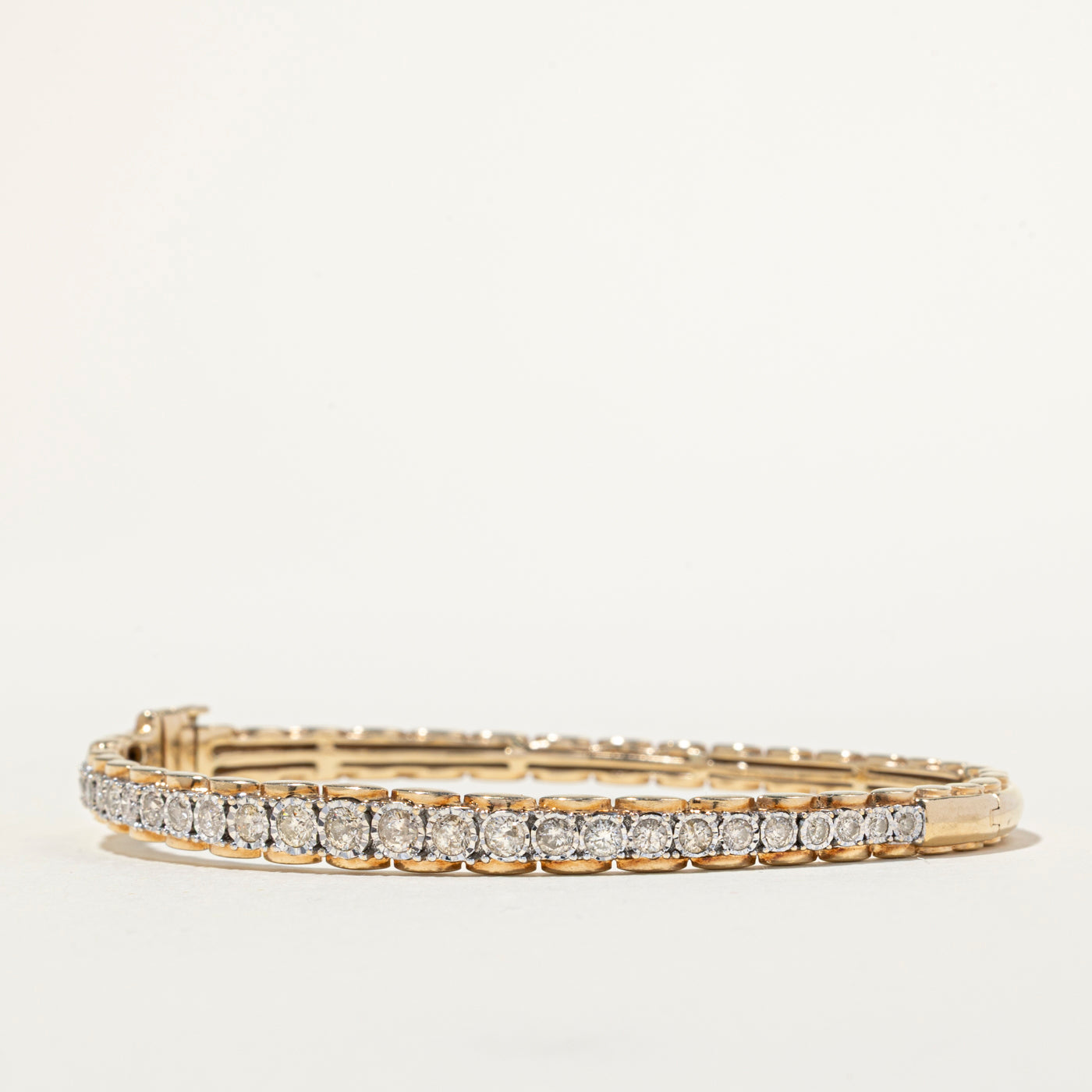 Semi Eternity Diamond Bangle | 1.08ctw | 6.5"