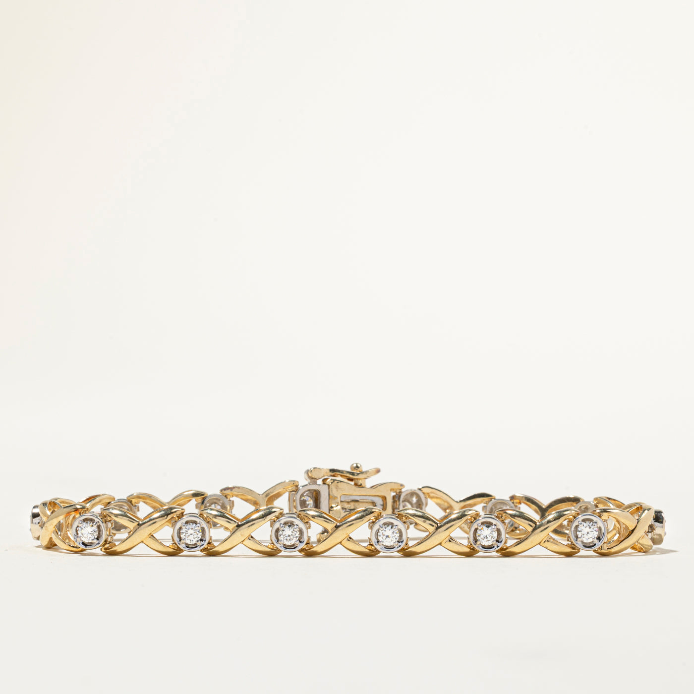 Bezel Set Diamond Infinity Bracelet | 0.98ctw | 7.25"
