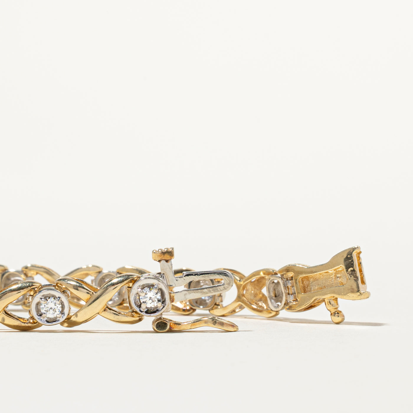 Bezel Set Diamond Infinity Bracelet | 0.98ctw | 7.25"