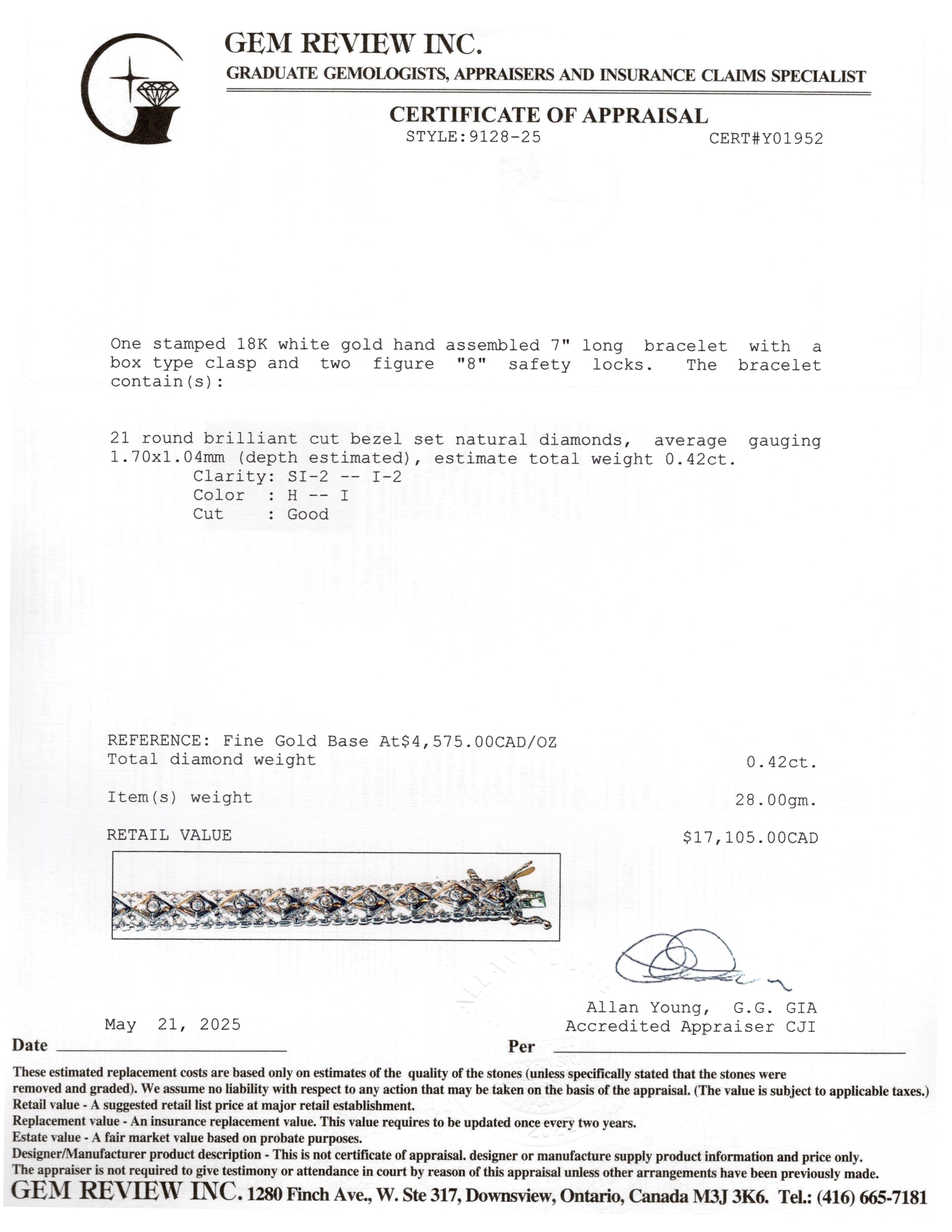 Diamond Ornate Bracelet | 0.42ctw | 7"